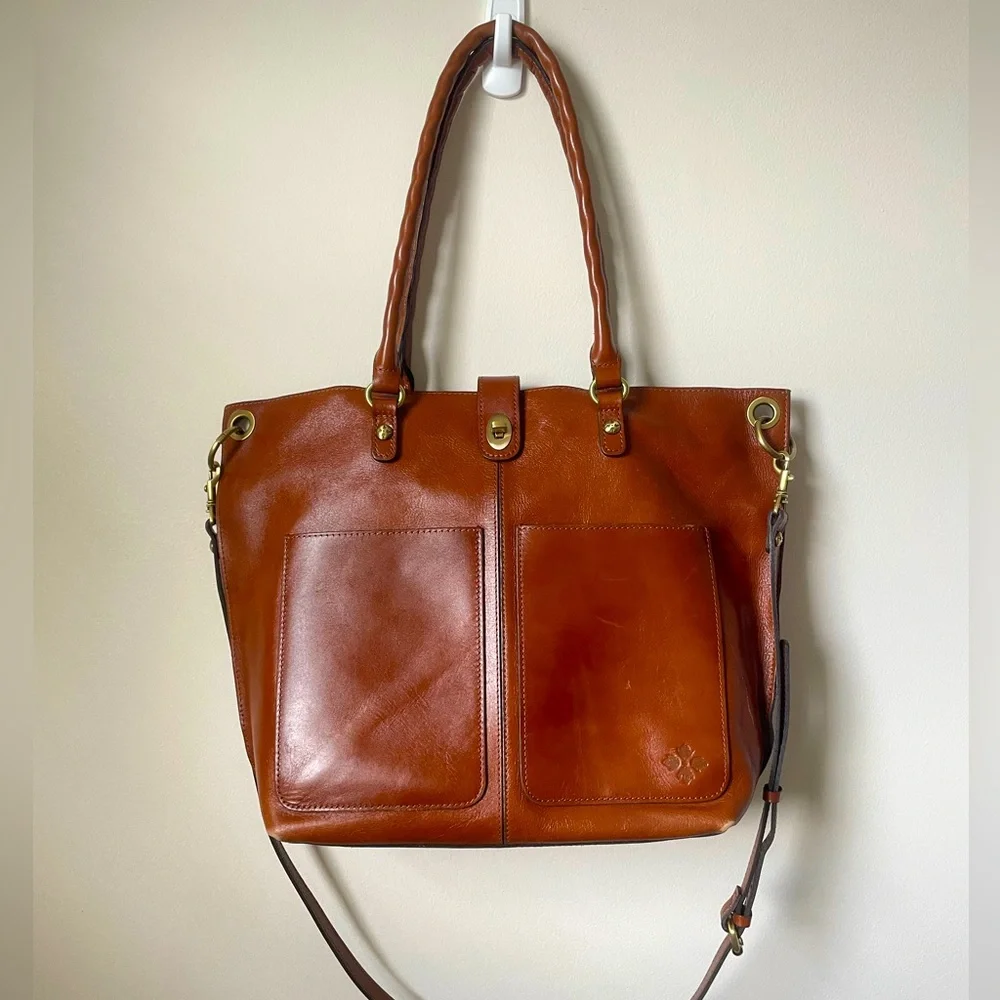 Patricia Nash⚡️XL Heritage Marseille Burnished Convertible Crossbody Tote - Picture 4 of 16